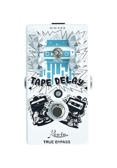 Rowin Re-01 Tape Delay Dijital Gecikme Efekti Beyaz