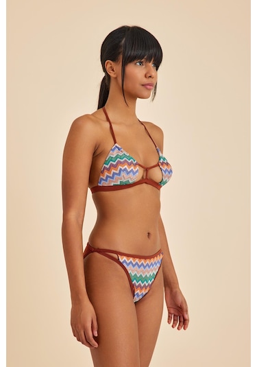 Amarelle Hawaii Mocha Balensiz Üçgen Bikini Takım Kahverengi