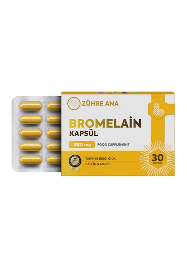 Bromelain İçeren Kapsül 30 Kapsül