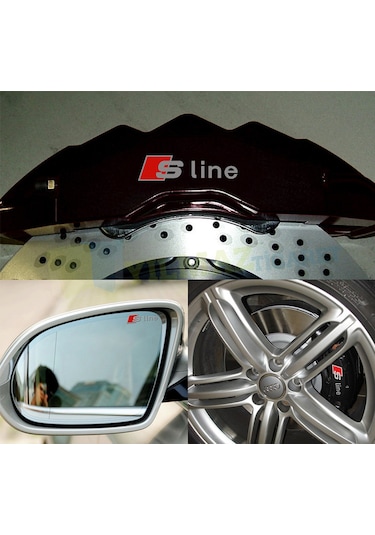 Audi S Line Direksiyon Vites Torpido Anahtarlık Logo Metalize 2 Adet