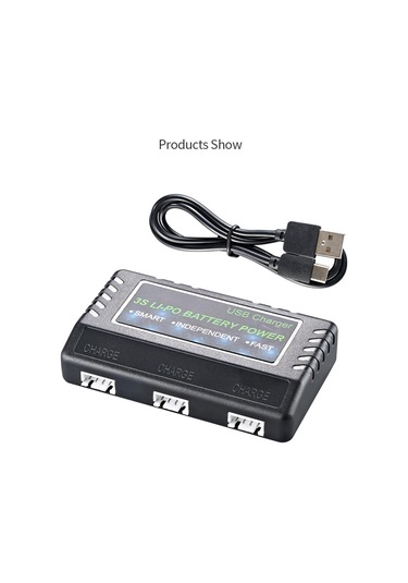 Suntek 11.1v Lı-po Usb Siyah 3'ü 1 Arada 800 Mah Batarya Şarj Cihazı