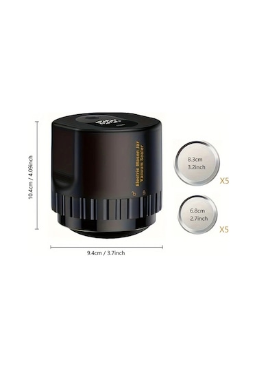 Honeybeeshop Beyaz Taşınabilir Kablosuz Elektrikli Mason Kavanoz Vakum Mühürleyici Usb Şarj Edilebilir Gıda Saklama Fermentasyon