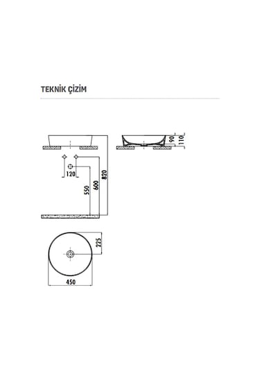 Creavit UL145 Ultra Setüstü Çanak Lavabo 45 CM