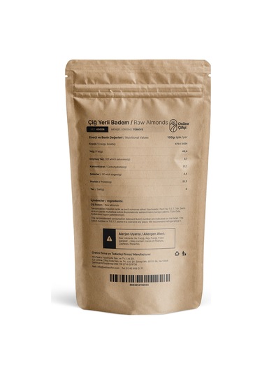 Online Çiftçi Çiğ Yerli Badem 400 G