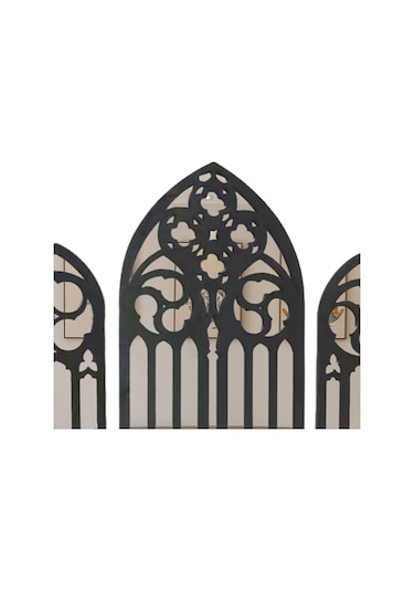 Suntek 3 Parça Gotik Duvar Aynaları Barok Rustik Stil-a