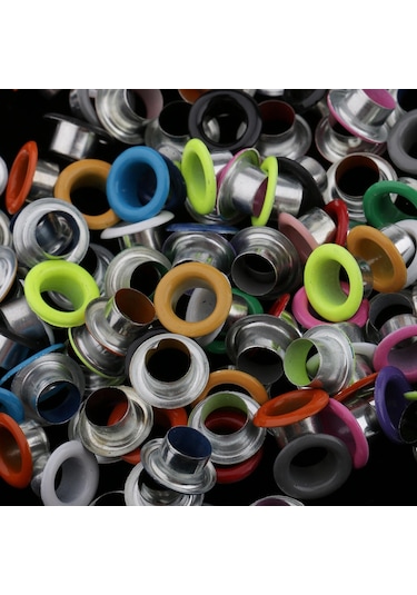 Giyim Leathercraft Scrapbooking Bezeme İçin 100 Adet Metal Kuşgözü Toka 4.5mm