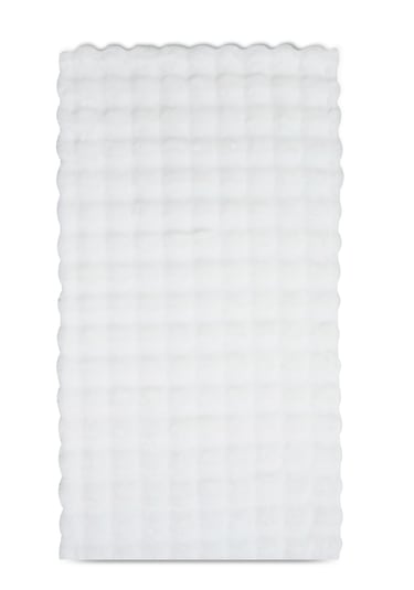 Yünteks Bubble Kabartmalı Peluş Post Halı 90x150 Beyaz