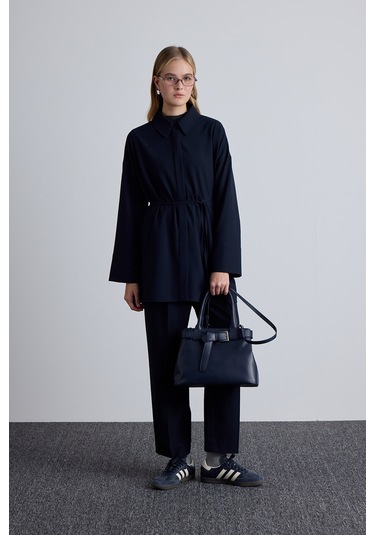 Geniş Yaka Tunik Lacivert Lacivert