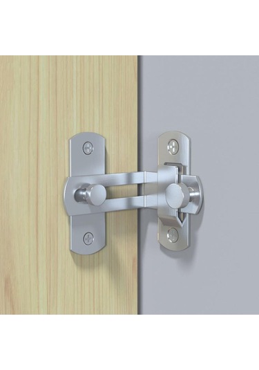 Homyl Ahır Sürgülü Kapı Mandalı Kilidi Amerikan Gümüş