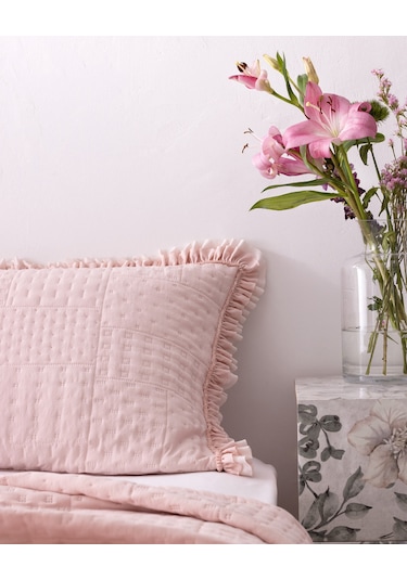 Madame Coco Medus Çift Kişilik Yatak Örtüsü - Pudra Pudra