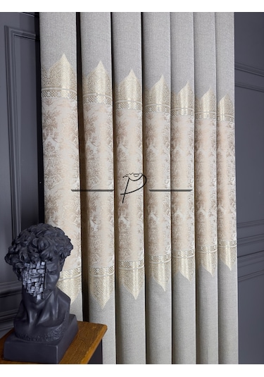 Fon Perde Pano Fonluk Nilo Desen - Krem