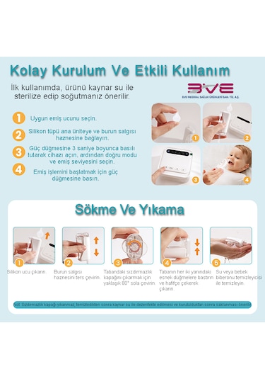 Optinell Elektrikli & Şarjlı Kare Bebek Burun Aspiratörü