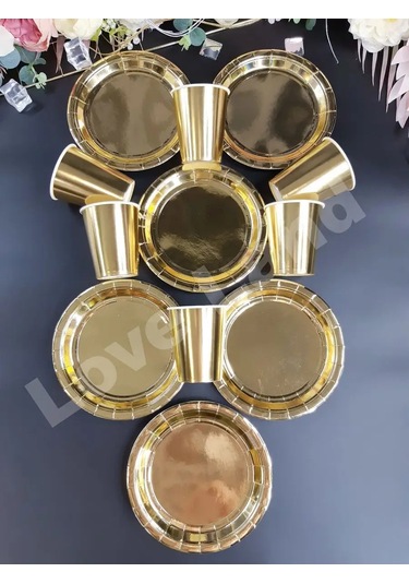 Love Land Tek Kullanımlık Tabak Çanağı 12 Kişilik: 18 Cm Tabaklar, 250 Ml Bardaklar 168209230 Diğer