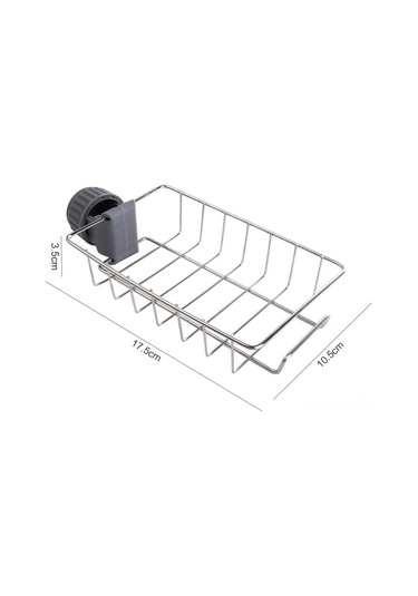 Wezone Tek Katlı Paslanmaz Çelik Mutfak Musluk Rafı, Havlu Çubuğu Ve Gizli Kanca İle, Hızlı Kurutma Ve Boşaltma Delikleri, 18-22mm Borular İçin Gümüş