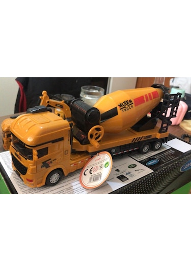 Oyuncak Koleksiyon İş Makinaları Mikser Kamyonu Beton Dökücü 25 Cm