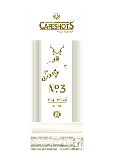 Cafeshots Espresso Daily No3 Çekirdek Kahve 1 KG