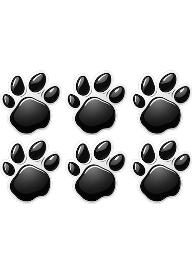 6 Adet 7x7 Pati İzi V2 Sticker Motor Araba Kask Defter Masa Dolap Çok Renkli