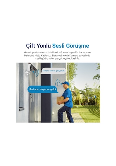 Hybrone Hold İç Ve Dış Ortam Bataryalı Wi-fi Akıllı Kamera