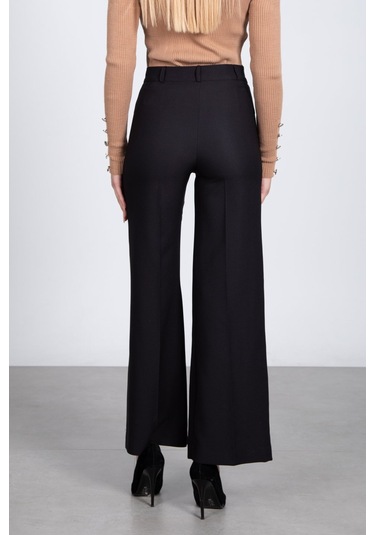 Palazzo Pantolon - Siyah-Siyah