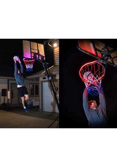 Trendooze Şerit Potası Led Led Lamba Işığı Işığı Güneş Güneş Enerjili Enerjili Çerçeve Basketbol Ge