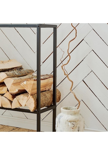 Şömine Kenarı Odunluk Soba Yanı Odunluk Metal Odunluk