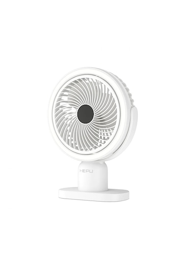 Hp-f01 Işıklı Vantilatör Usb Şarjlı Masaüstü Mini Fan 3 Kademel