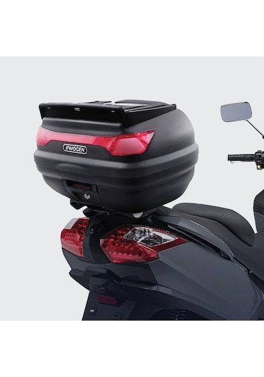 Wogen Motosiklet Arka Çanta 52l Su Geçirmez Beyaz Siyah
