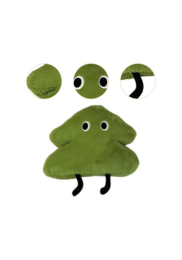 Suntek Yılbaşı Ağacı Yastık Karikatür Hediyesi Yeşil Yeşil