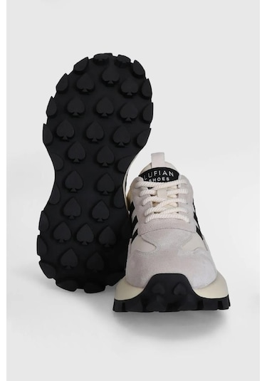 Lufıan Tatum Ekru Deri Kadın Sneaker 001