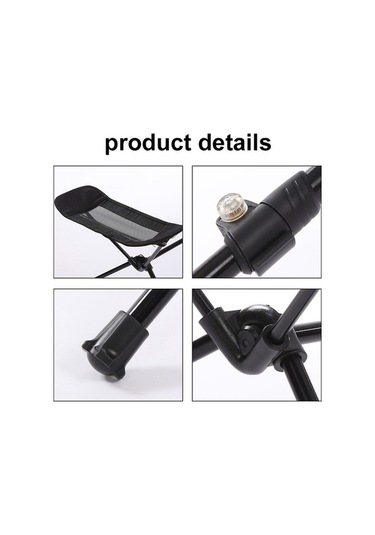 Pazly Katlanır Kamp Sandalyesi Footrest Taşınabilir Geri, Gri Renk Hafif Gri