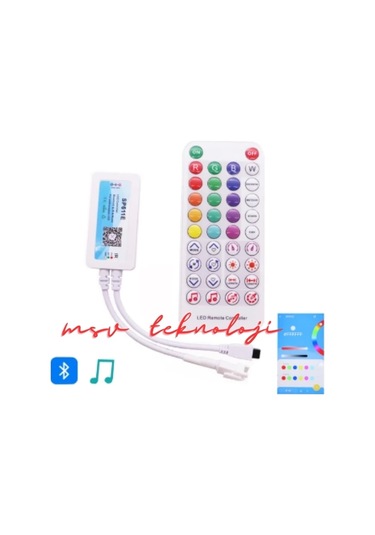 12v 10 Metre Silikonlu Amimasyonlu 5050 Smd Pixel Şerit Led Sp611e Kumandalı 5a Adaptörlü Ip65 Set