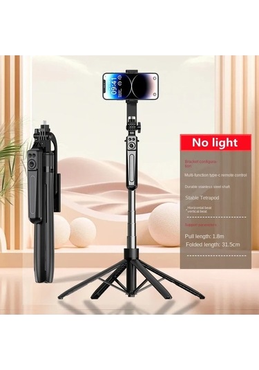 Tysm Joyjadehub 1800mm Kablosuz Selfie Çubuğu Tripod, Bluetooth Uzaktan Kumanda, İos Uyumlu Ve Android Uygun 1pc