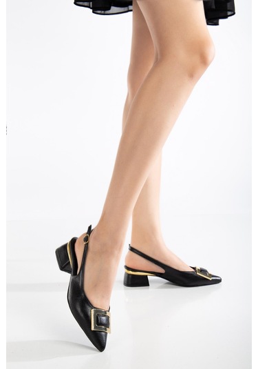 Suins Shoes Suins Milina Model Kadın Orta Topuklu Ayakkabı Siyah