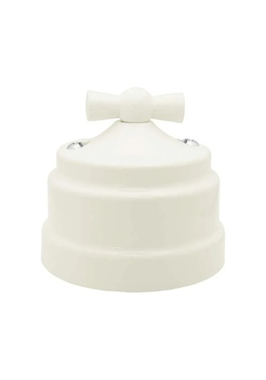 Bylectrıca Retro Bej Çerçeveli Döner Yüzey Monte Anahtarı 3 Adet 367567463