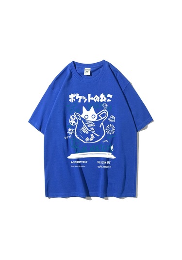 Teekossc 2024 Yaz Kedi Baskılı Harajuku Kawaii Erkek Kadın T-shirt Y2k Streetwearkahverengi Kahverengi