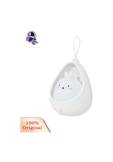 Grebest Hareket Sensörü Lamba Sevimli Görünüm Karikatür Tavşan Kedi Led Lamba İnsan İndüksiyon Işık Siyah