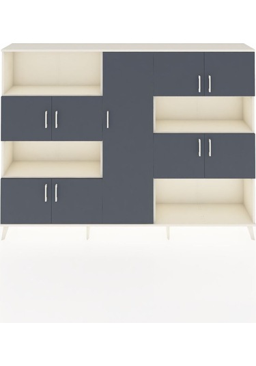 Arges Dolap 10 Raflı 9 Kapaklı 220x30x163 Aytaşı-antrasit/aytaşı Aytaşı-antrasit/aytaşı