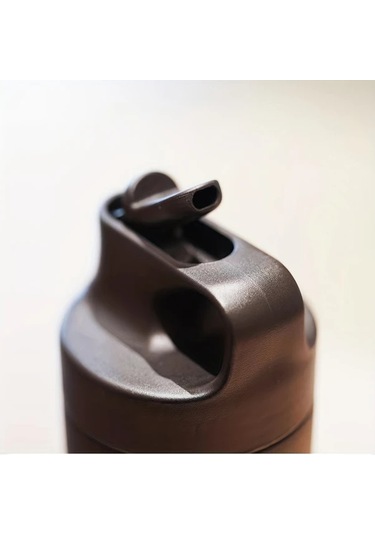 Besthome1 1 Adet Active Tumbler 550ml 19 35oz Paslanmaz Çelik Vakumlu Termos Seyahat Bardağı Pipetli Ve Saplı Siyah