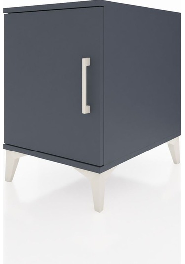 Kronos Komodin 2 Raflı Tek Kapaklı 44x59x64 Antrasit-antrasit Antrasit