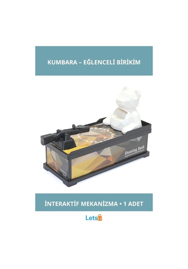 Ayıcıklı Eğlenceli Kumbara Şık Tasarım Çocuk Yetişkin Birikim Aracı TEK EBAT