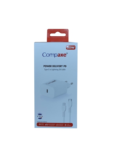Compaxe CTA-200TI 20 W 5V 3A PD Şar Cihazı Seti 1 M