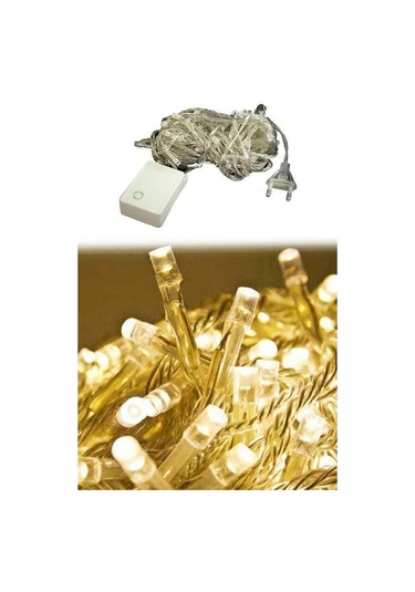 10 Metre 100 Ledli 8 Fonksiyonlu Yılbaşı Süsü Dekor Led Işık Gün Işığı