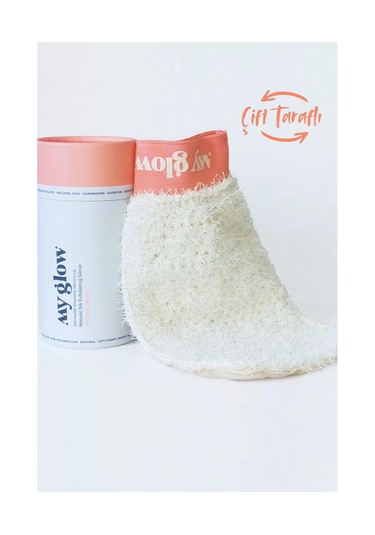 Ekru Örgü Banyo Lif Kese Arkası %100 Floş Ipek Duş Hamam Spa Saun