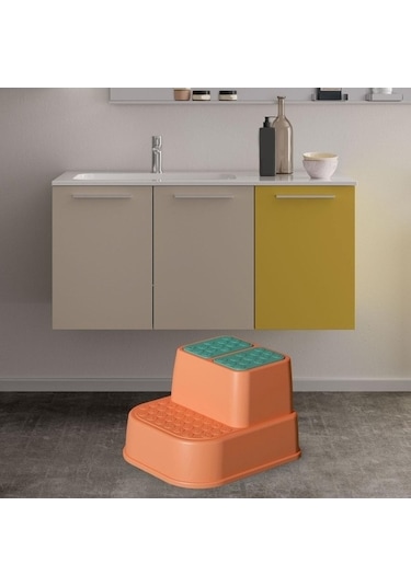 Flybuy Bosphorusboutique Çocuk Basamaklı Tabure - Multiuse Oyun Odası Sit - Yürümeye Başlayanlar İçin Kaymaz Ve Su Geçirmez Diğer