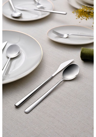 Karaca  Mandy Platin 6 Kişilik 24 Parça Çatal Kaşık Bıçak Takımı