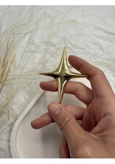 Best Price 34 2 Parçalı Broş Seti, Bornoz, Ceket Ve Elbise İçin Abstraksiyon 411678742 Altın Rengi