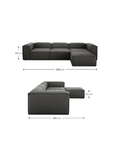 Nex 4 Modül Modüler L Köşe Koltuk Takımı Antrasit