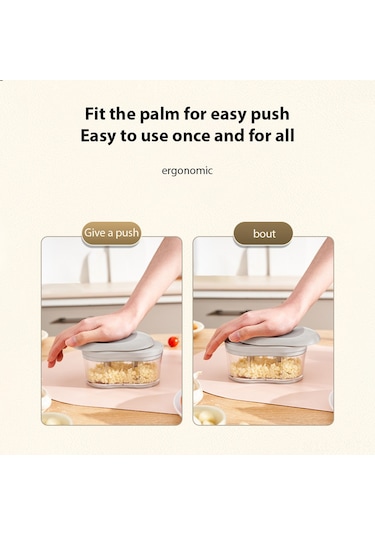 Teltree Pratik Mutfak Yardımcısı: Manuel Sarımsak Doğrayıcı Ve Sebze Kesici Gri