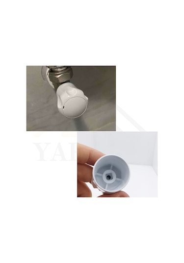 Vidalı 7 Mm - 5 Ad. Radyatör Vanası Başlığı - Geniş Tip Petek Vana Kapağı - Petek Musluk Kafası