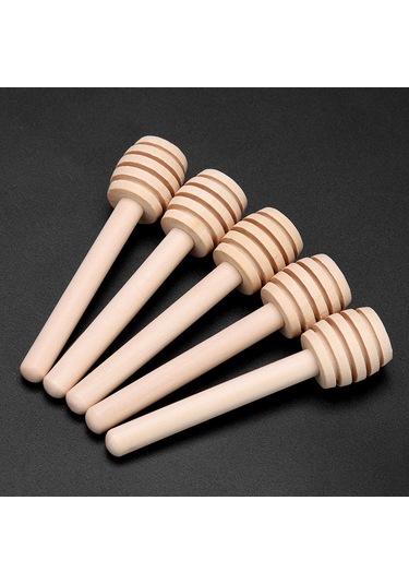 Yaozixa 24 Adet 8cm Ahşap Bal Kaşığası - Doğal Malzeme, Gıda Grubu, Bal/siro/sikma Kolay Dağıtım, Mutfak Gereci